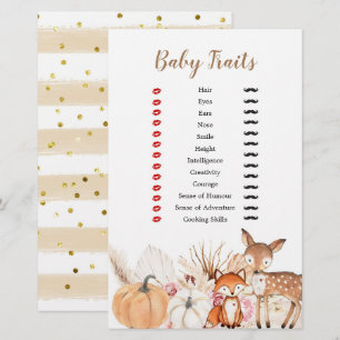 Boho Woodland Pumpkin Baby Tracks Games