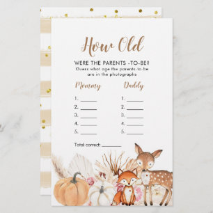 Boho Woodland Pumpkin Wie alt waren die Eltern