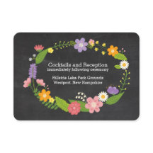 Boho Woodland Wreath auf Chalkboard Wedding