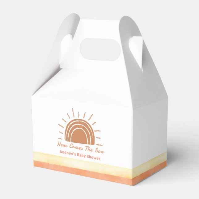 Boho Wüste kommt hier die Son Baby Dusche Geschenkschachtel (Vorderseite)