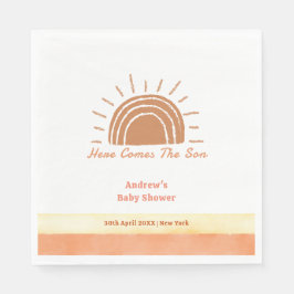 Boho Wüste kommt hier die Son Baby Dusche Serviette