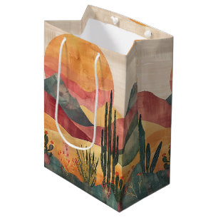 Boho Wüste Landschaft - Südwestliche Natur Mittlere Geschenktüte