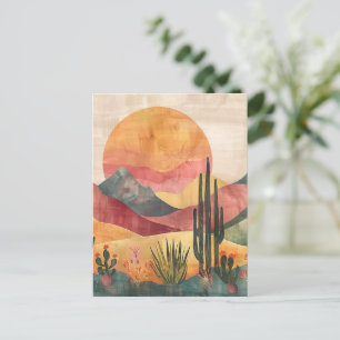 Boho Wüste Landschaft - Südwestliche Natur Postkarte