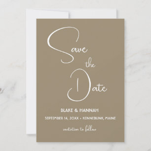Boho Wüste Minimalistisch Rett Datum Handgeschrieb Einladung