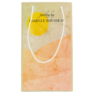 Boho Wüste Sunrise Mountains Abstrakt Kleines Gesc Kleine Geschenktüte