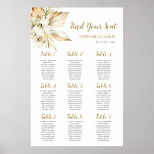 Boho Wüste Wedding Chart Poster