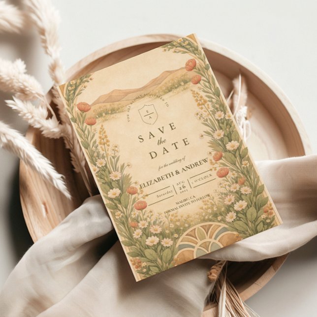Boho-Wüsten-Botanical-Hochzeit Save The Date (Von Creator hochgeladen)