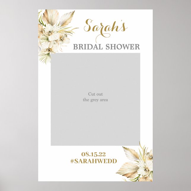 Boho-Wüsten-Brautjunggesellinnenabschied-Foto-Prop Poster (Vorne)