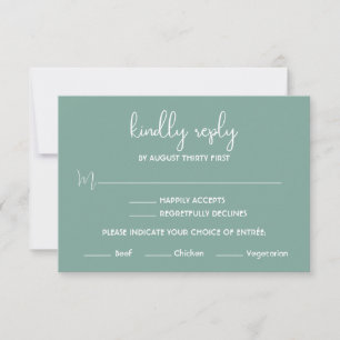 Boho-Wüsten-Salbei-Grün-Minimalist-RSVP-Karte Einladung