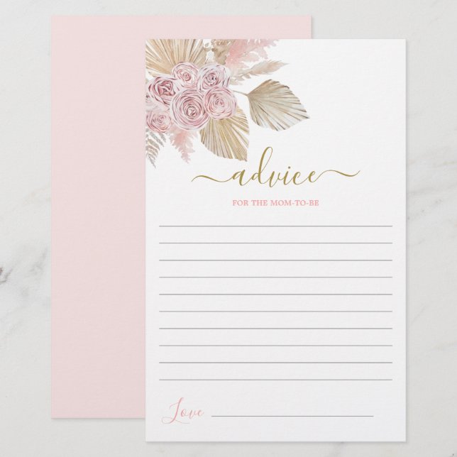 Boho Wüstenempfehlung für die Mama als Karte (Vorne/Hinten)