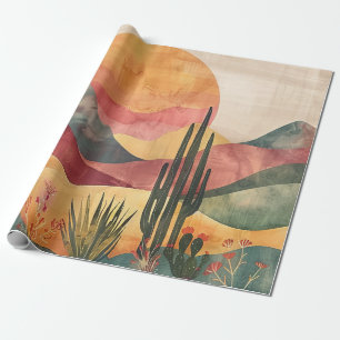 Boho-Wüstenlandschaft - Südwestliche Natur Geschenkpapier