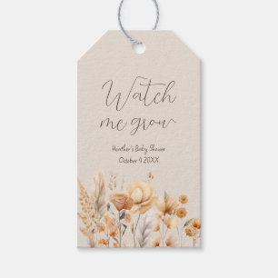 Boho Yellow Blume Favor Girl Baby Shower Geschenkanhänger