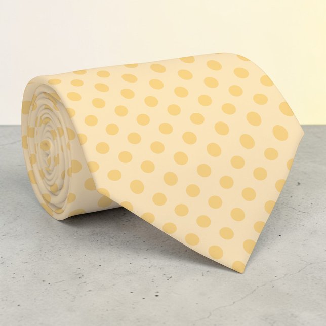  Boho Yellow Mini Polka Dots Necktie Krawatte (Von Creator hochgeladen)