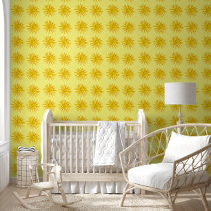 Boho Yellow Sun Baby Girl Kids Tapete