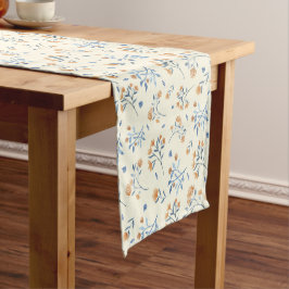 Boho Yellow Vintag Wildblume Pattern Kurzer Tischläufer