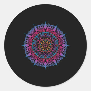 Boho Yoga Kunst Spirituelle Meditation Heilige Geo Runder Aufkleber