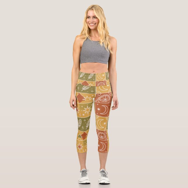 Boho-Yogahose Capri Leggings (Vorderseite)