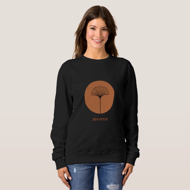 Boho Zen Botanisches Kunst T-Shirt Sweatshirt (Vorne ganz)