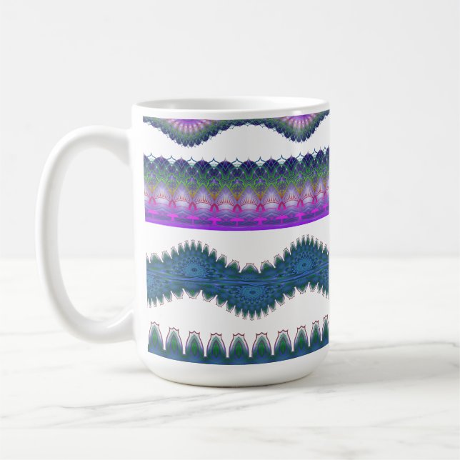 Boho-Zickzack-Muster-Kaffeetasse Kaffeetasse (Links)