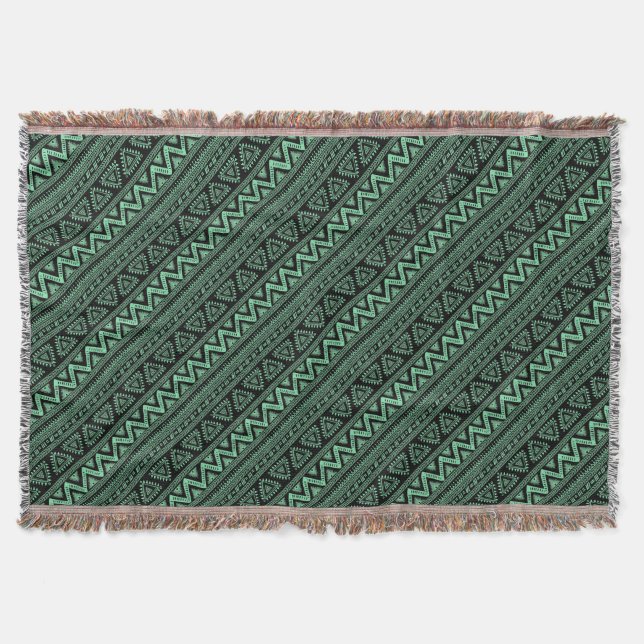 Boho ZigZag Decke (Vorderseite)