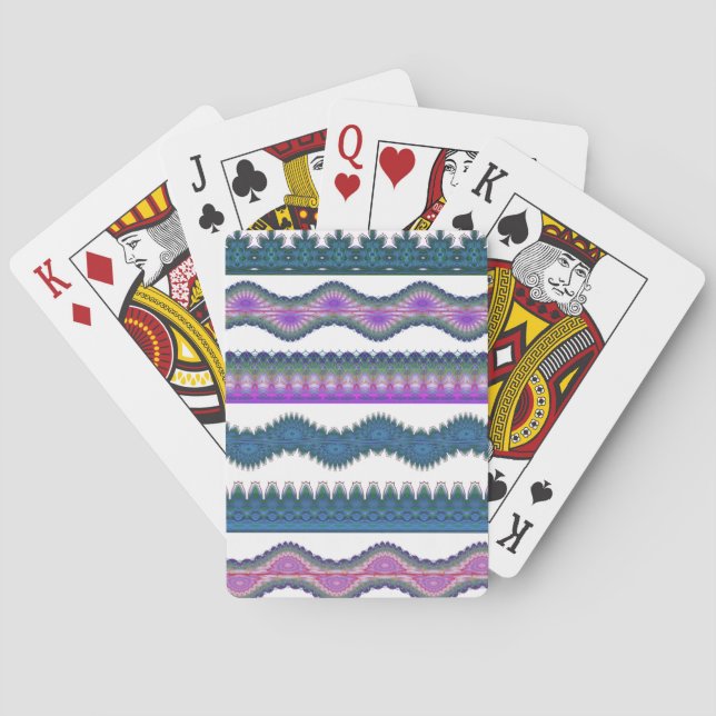 Boho Zigzag Pattern Playing Cards  Spielkarten (Rückseite)