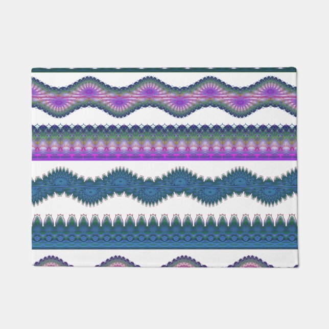 Boho Zigzag Welcome Doormat  Fußmatte (Vorderseite)