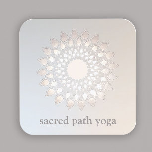 Boho Zuhause Moon in den Händen I Quadratische Visitenkarte