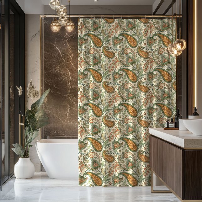 Bohoischer Duschvorhang als Geschenk für Opa's Bad (Bohemian Shower Curtain Gift for Grandpa’s Bath)