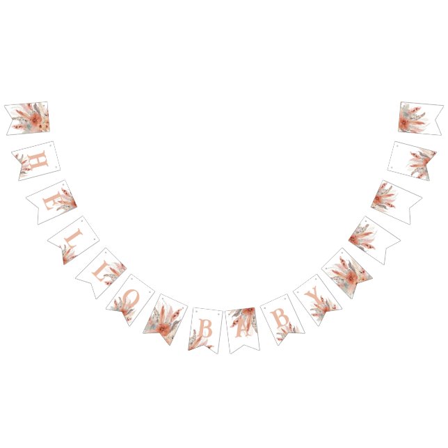 BohoPampas Grass Baby-Dusche Wimpelkette (Alle)