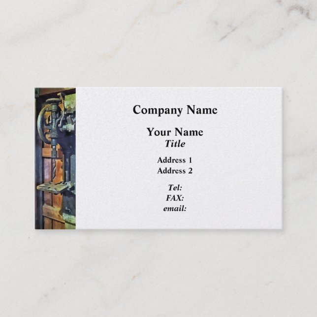 Bohrpresse im Shop Visitenkarte (Vorderseite)