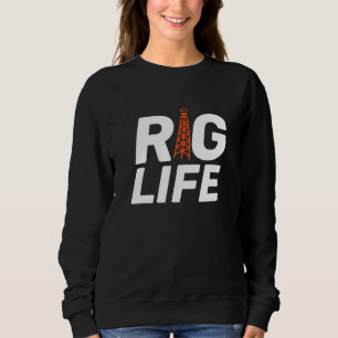 Bohrschiff "Rig Life I" Erdölbohrinsel Erdölförder Sweatshirt