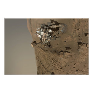 Bohrung Mars Curiosity Rote Marskulisse Fotodruck