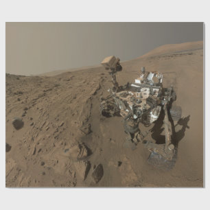 Bohrung Mars Curiosity Rote Marskulisse Geschenkpapier