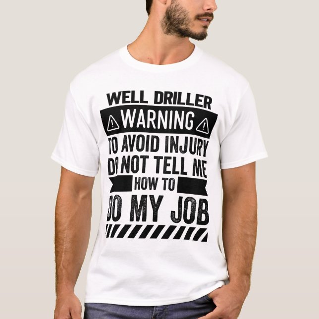 Bohrwarnung T-Shirt (Vorderseite)