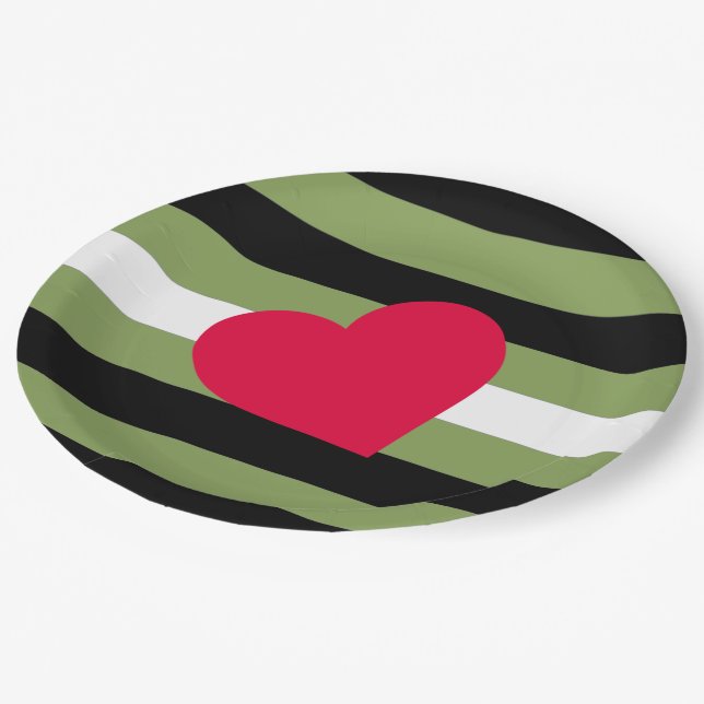 Boi Pride Flag Pappteller (Schrägansicht)