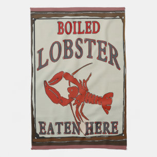 Boiled Hummer Eaten Hier und Handtuch