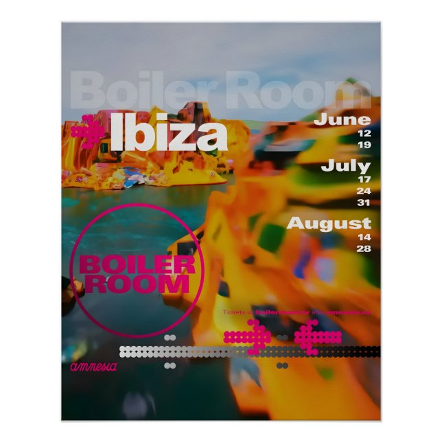 Boiler Room - Amnesia Ibiza Poster (Vorderseite)