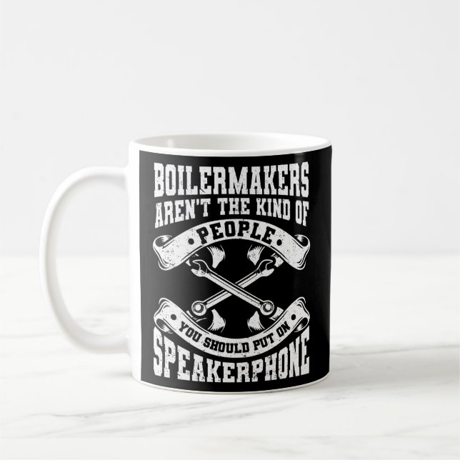 Boilermaker Gewerkschaft Boilermaker Kaffeetasse (Links)