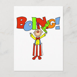 Boing Clown T-Shirts und Geschenke Postkarte