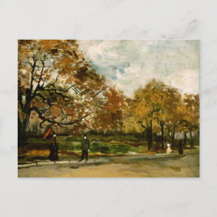 Bois de Boulogne, Menschen Spazierend, Vincent van Postkarte