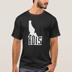 Bois, Idaho Staat Kontur - Amerika T-Shirt