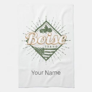 Boise City Idaho Vereinigte Staaten Vintag USA Tre Geschirrtuch