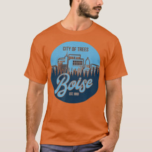 Boise City of Trees Idaho Skyline T-Shirt