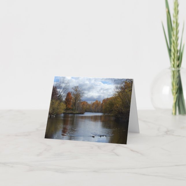 Boise-Fall-Karte Feiertagskarte (Vorderseite)