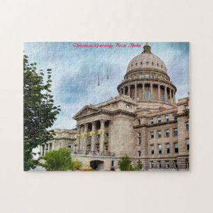Boise Hauptstadt Idaho. Weihnachtsgrüße Puzzle