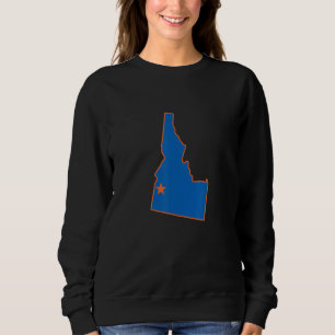 Boise ID Karte Vintage Funky Stil US-Staat-Design Sweatshirt