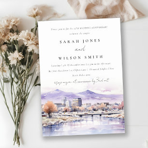 Boise Idaho Aquarell-Landschaft Hochzeit Jubiläum Einladung