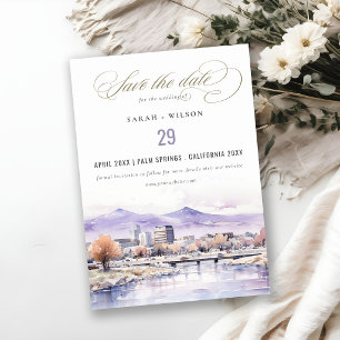 Boise, Idaho Aquarell-Landschaft-Hochzeit Save The Date