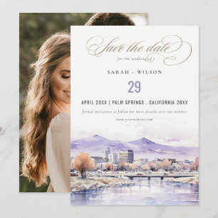 Boise, Idaho Aquarell-Landschaftsfoto-Hochzeit Save The Date