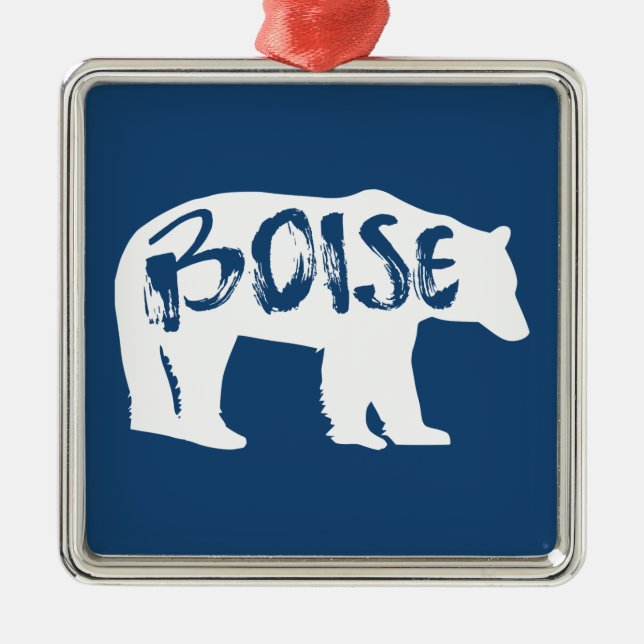 Boise Idaho Bear Ornament Aus Metall (Vorne)